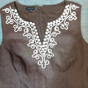 Talbots Dress Size 12, NWT 169. Brown, Work, Dressy, Dry Clean Only